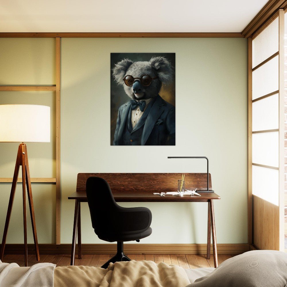 Sophisticated Koala in Suit Canvas Art - ROMAG Store
