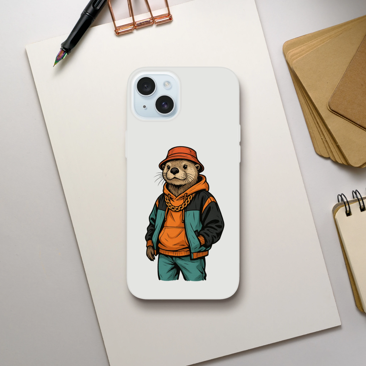 Retro Street Otter iPhone Flexi Case - ROMAG Store