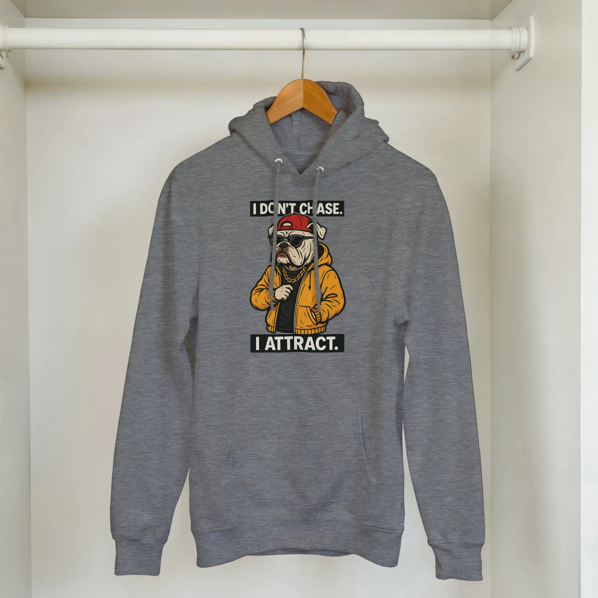 Alpha Bulldog 'I Attract' Streetwear Hoodie - ROMAG Store