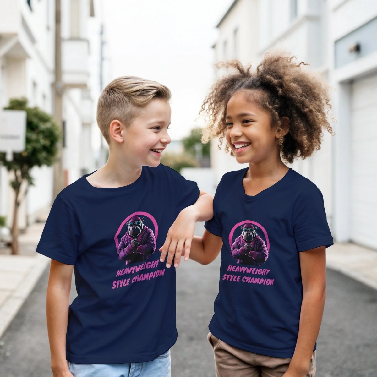 Heavyweight Style Champion Hippo Kids T-shirt - ROMAG Store
