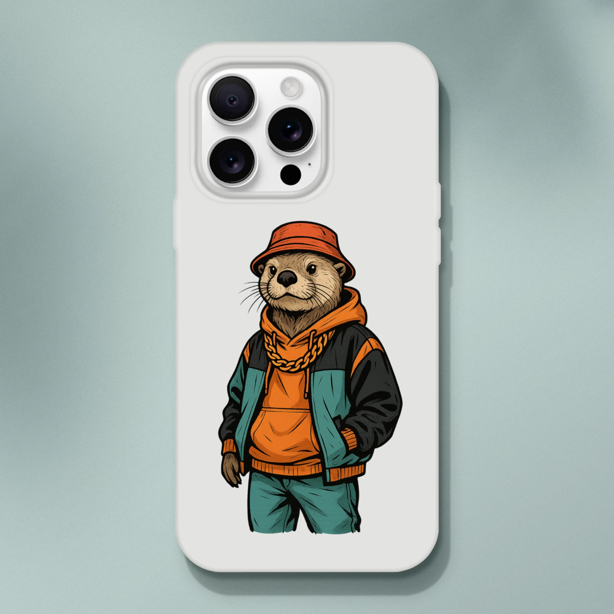 Retro Street Otter iPhone Flexi Case - ROMAG Store