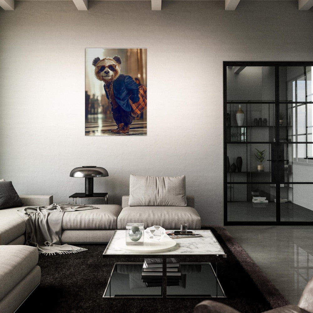 Red Panda in Suit Canvas Art - ROMAG Store