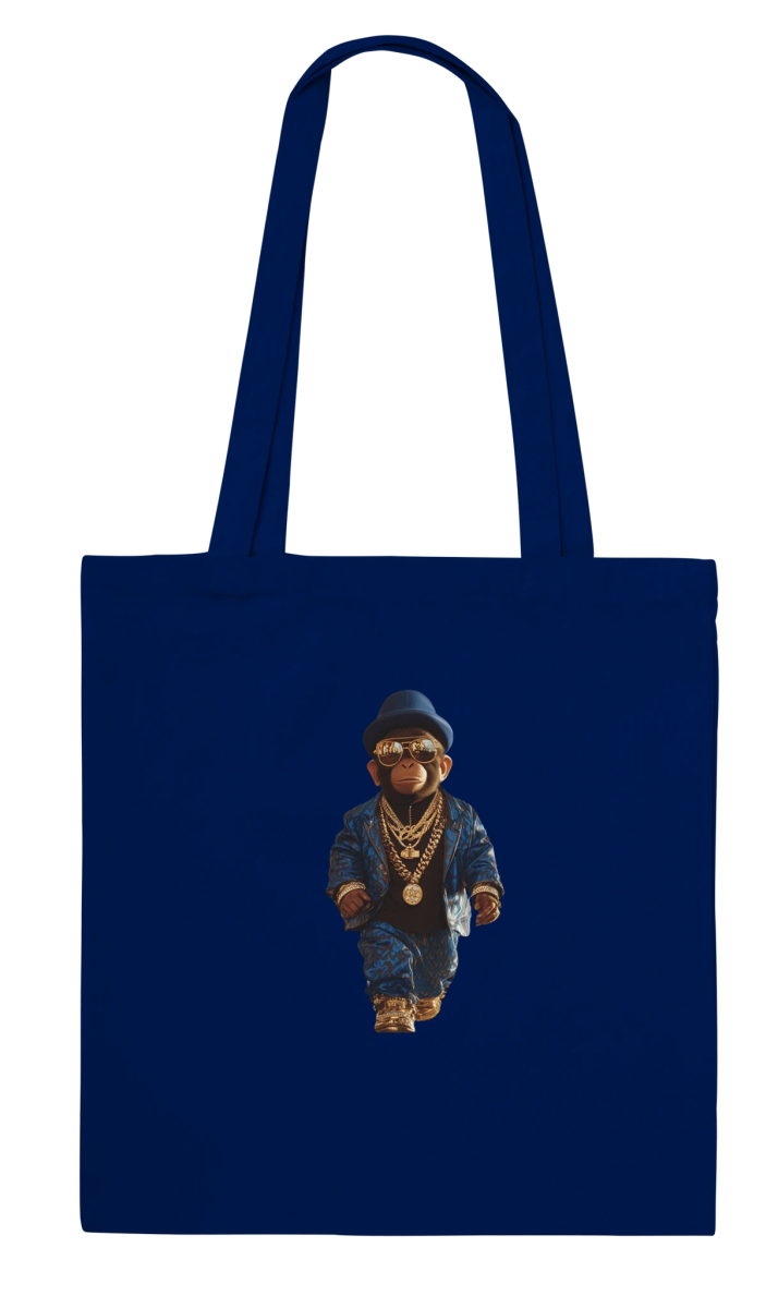 Gangsta Chimp Blue Suit Tote Bag - ROMAG Store