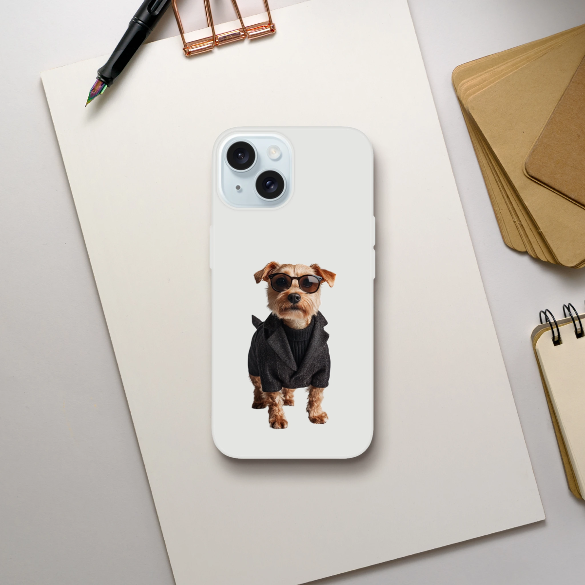 Dapper Terrier in Sunglasses iPhone Flexi Case - ROMAG Store