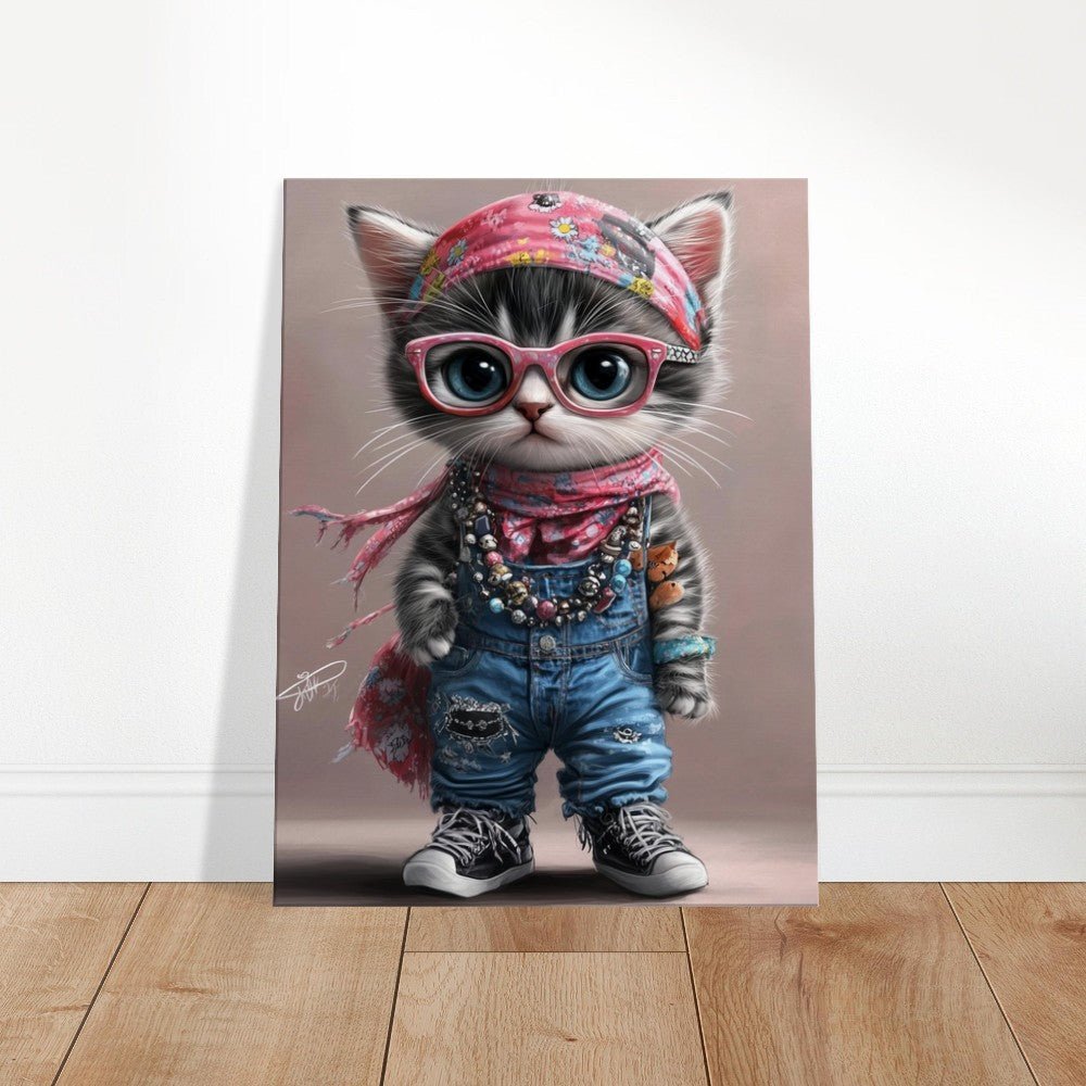 Bohemian Cat Canvas Art - ROMAG Store