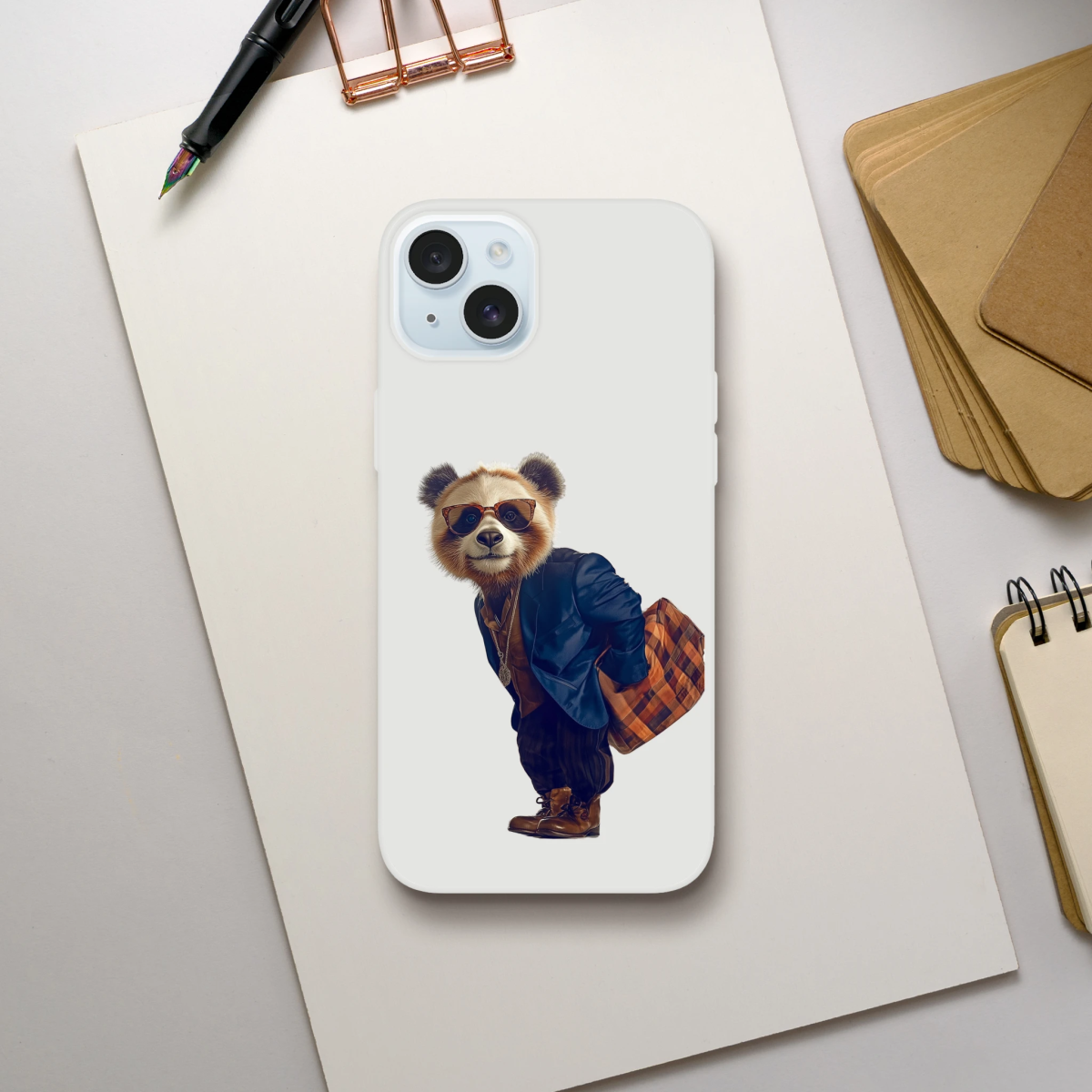 Dapper Urban Panda iPhone Flexi Case - ROMAG Store