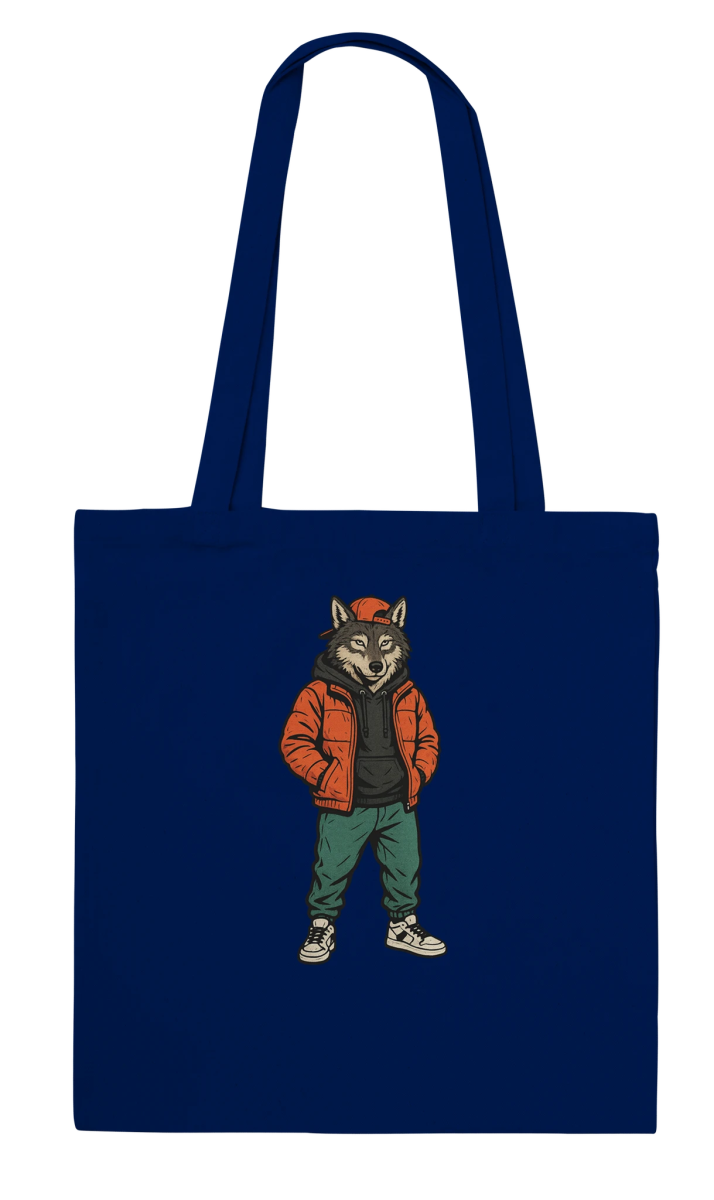 Cool Wolf Streetwear Tote Bag - ROMAG Store