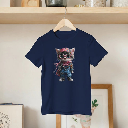 Hippie Chic Kitten Kids T-shirt - ROMAG Store