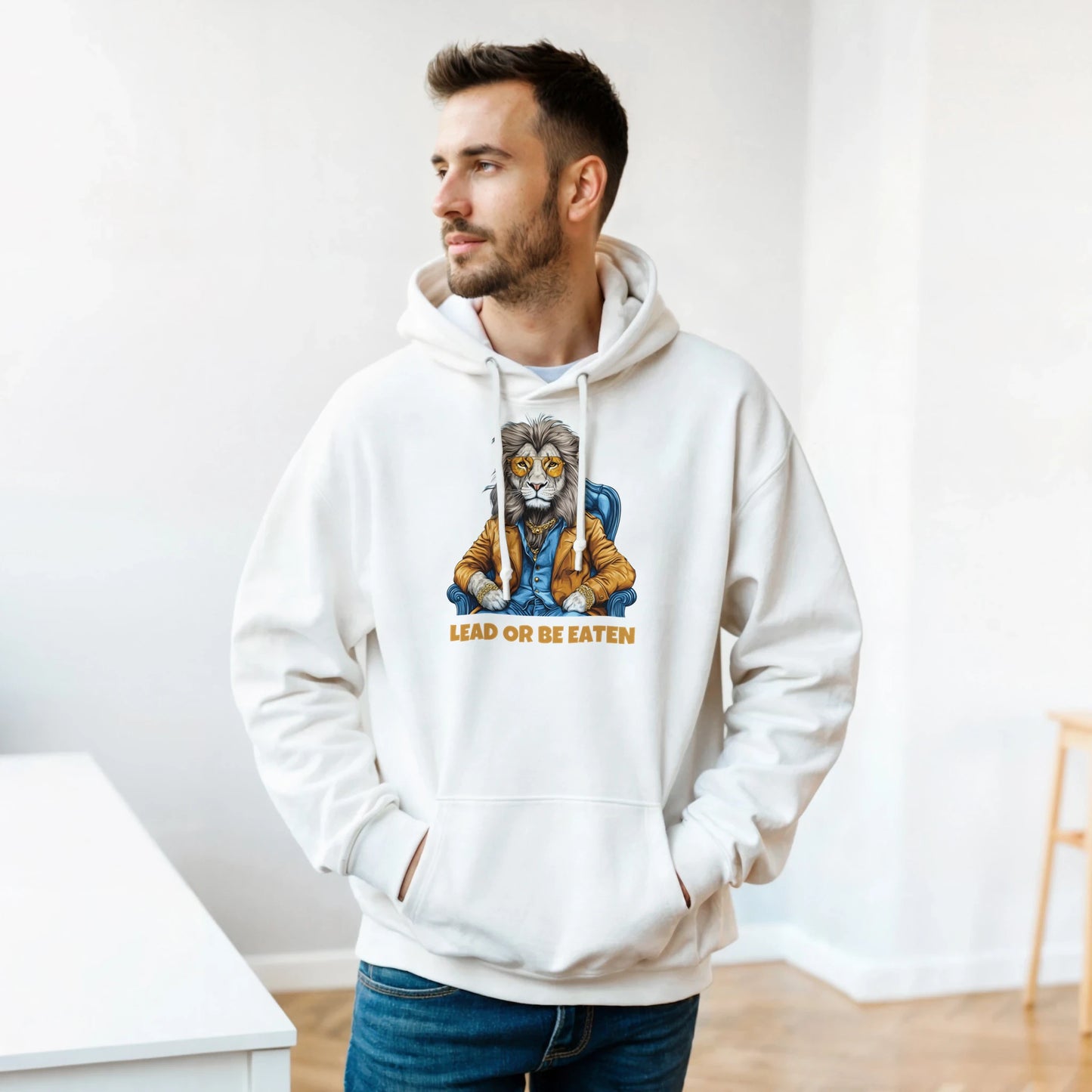 Lead or Be Eaten Lion Hoodie - ROMAG Store