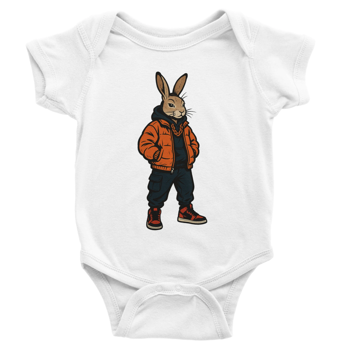 Cool Rabbit Urban Streetwear Baby Short Sleeve Bodysuit - ROMAG Store