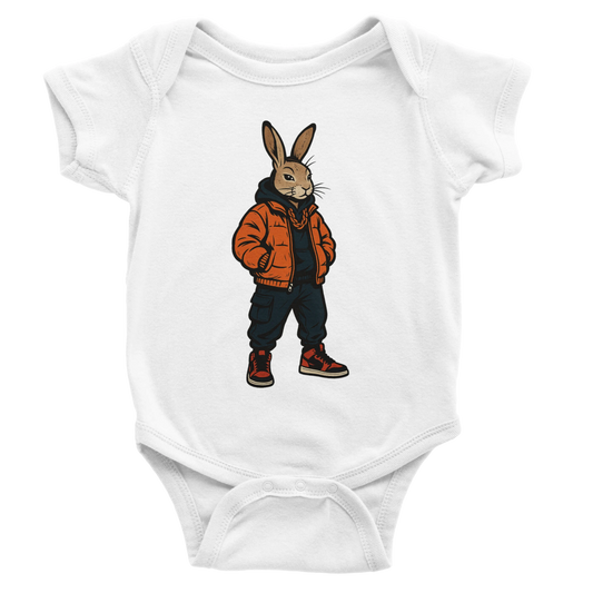Cool Rabbit Urban Streetwear Baby Short Sleeve Bodysuit - ROMAG Store