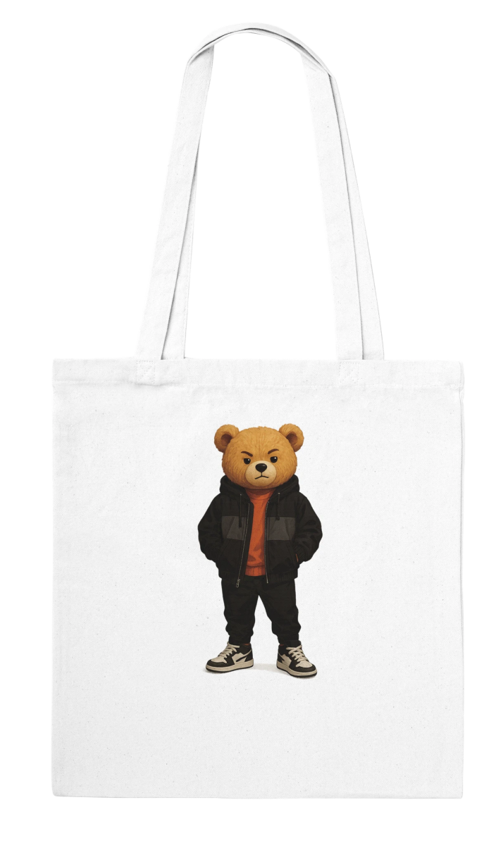 Edgy Street Style Bear Tote Bag - ROMAG Store