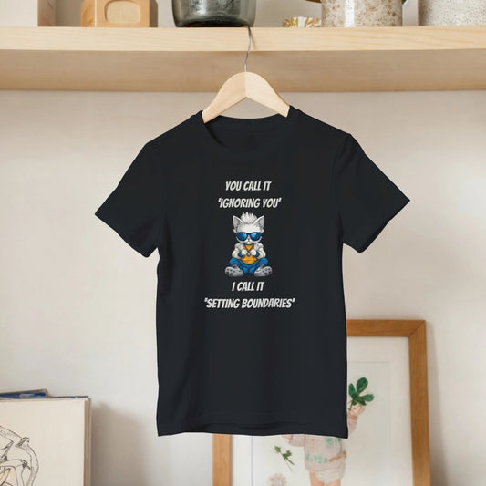 Cool Cat 'Setting Boundaries' Kids Tee - ROMAG Store