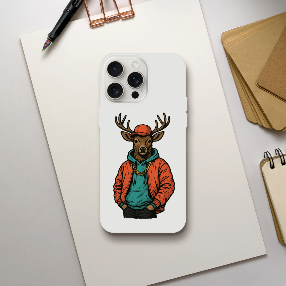 Cool Streetwear Deer iPhone Flexi Case - ROMAG Store