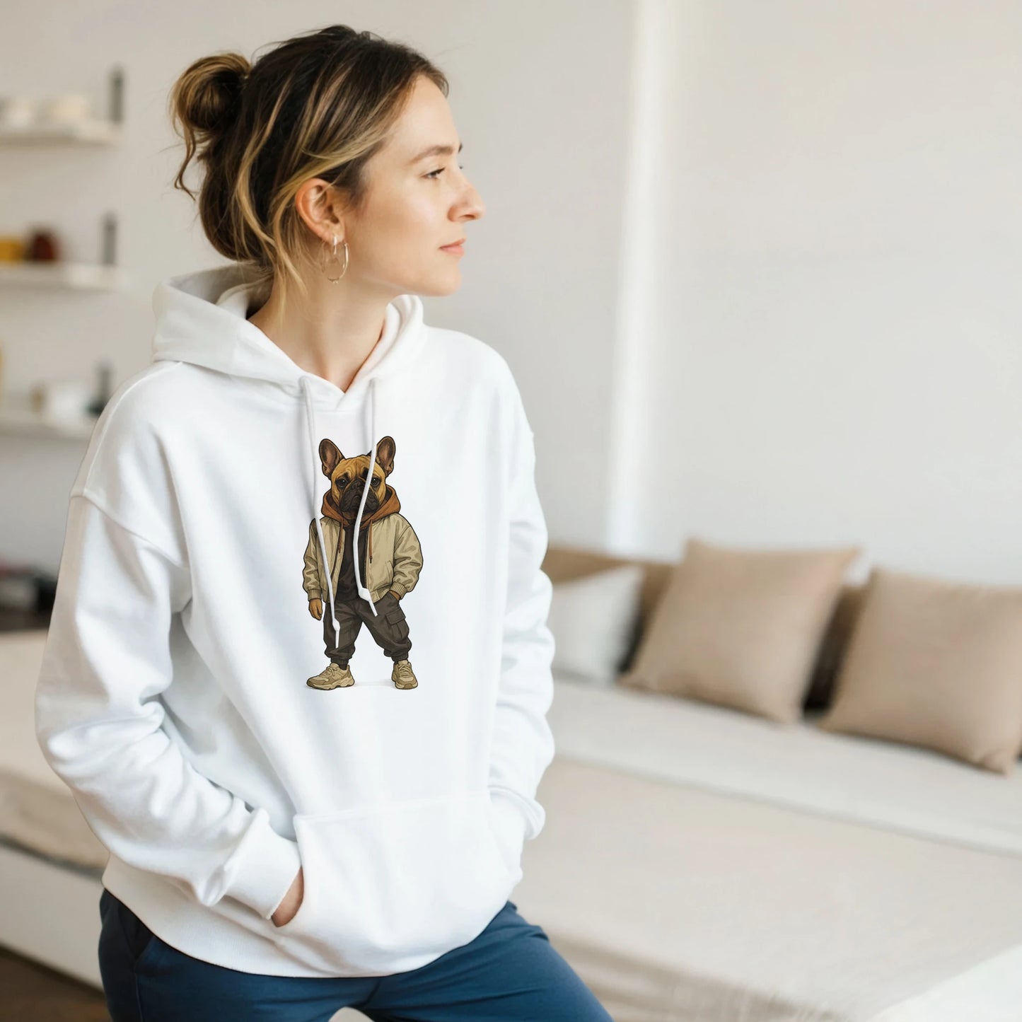 Chic Frenchie Streetwear Hoodie - ROMAG Store