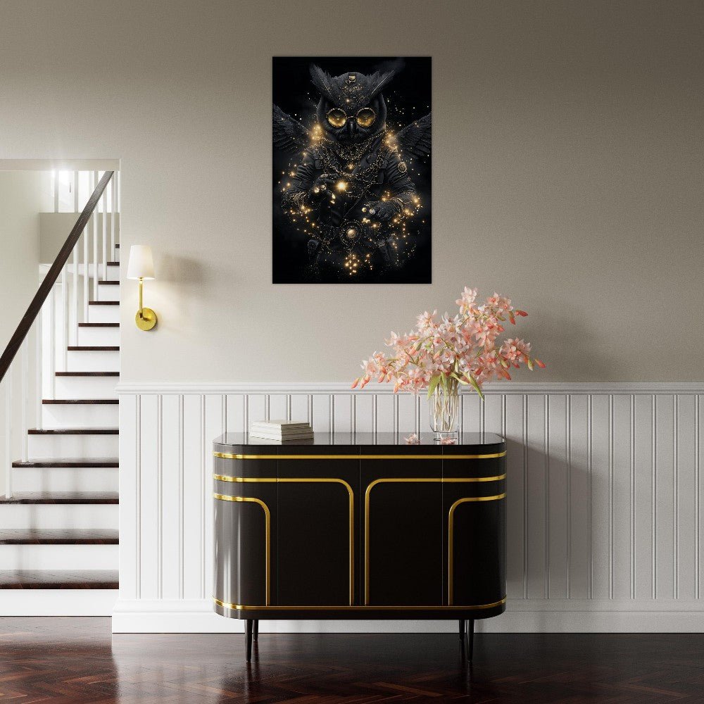 Steampunk Owl Canvas Art - ROMAG Store