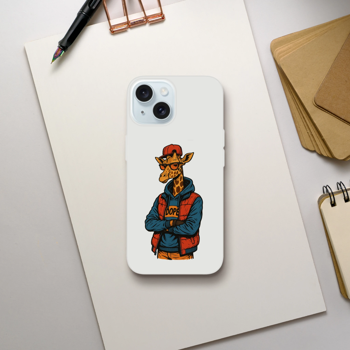 Dope Giraffe Street Style iPhone Flexi Case - ROMAG Store