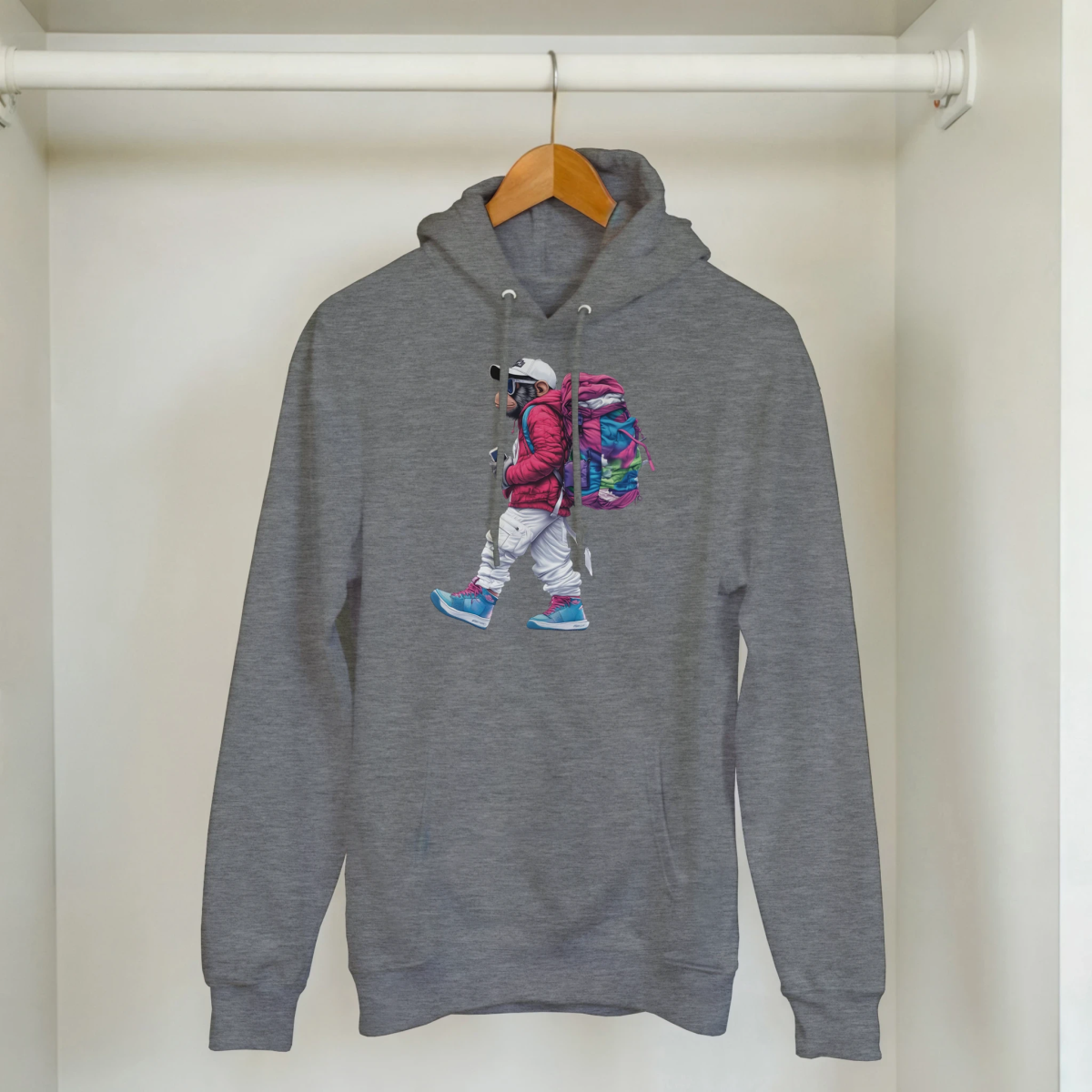 Vibrant Globetrotter Monkey Hoodie - ROMAG Store