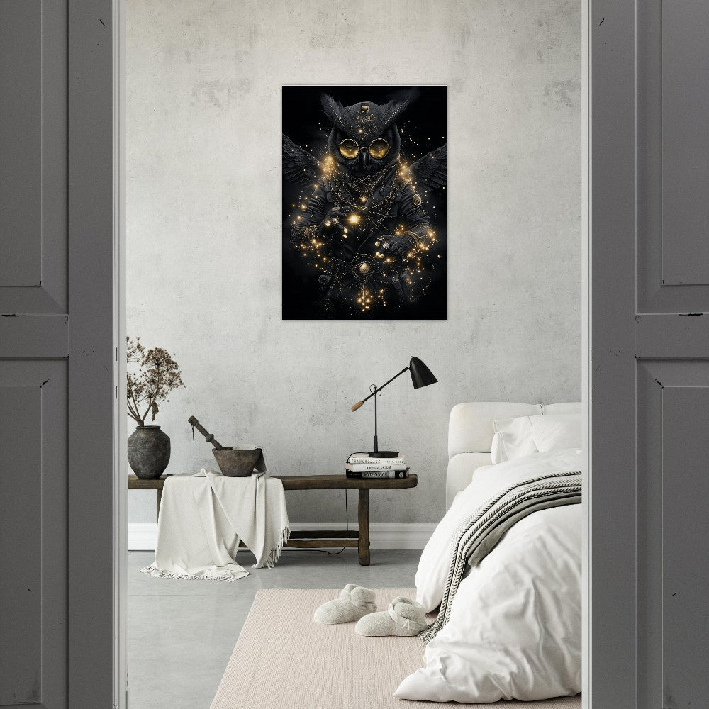 Steampunk Owl Canvas Art - ROMAG Store