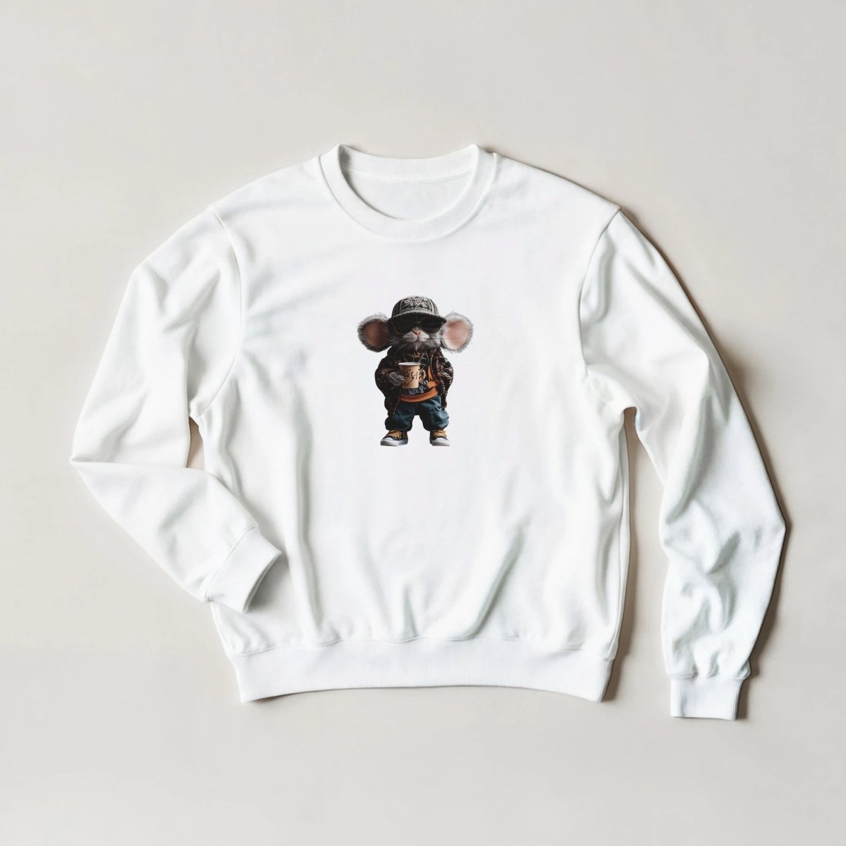 Cool Mouse Streetwear Sweatshirt – Urban Animal Graphic Tee in 6 Colors - ROMAG Store