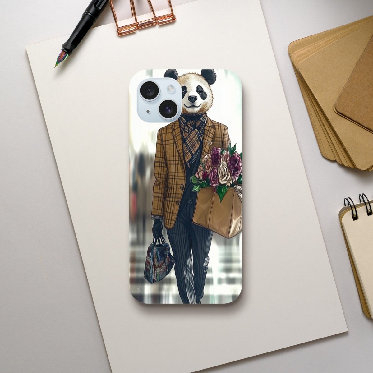 Panda Dapper Lady iPhone Tough Case - ROMAG Store