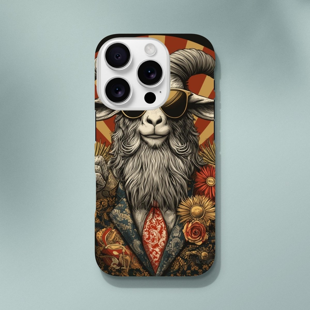 Chic Goat in Shades iPhone Tough Case - ROMAG Store