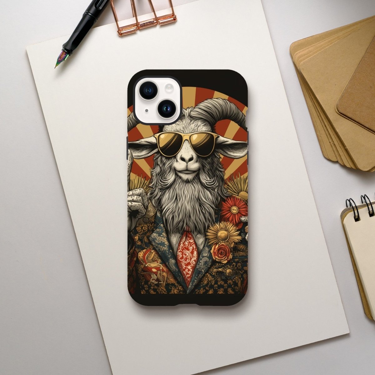 Chic Goat in Shades iPhone Tough Case - ROMAG Store