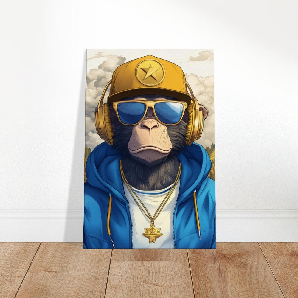 Chimp Cool Canvas Art - ROMAG Store