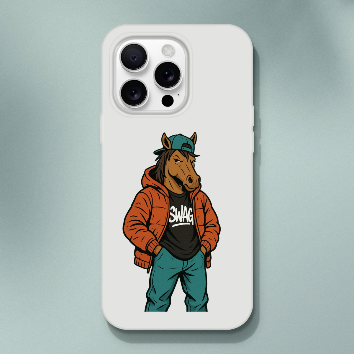Cool Horse with Swag iPhone Flexi Case - ROMAG Store