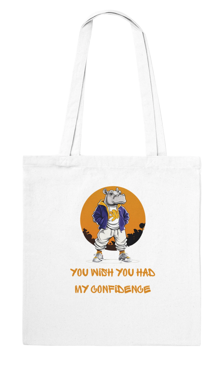 Confident Hippo Street Style Tote Bag - ROMAG Store