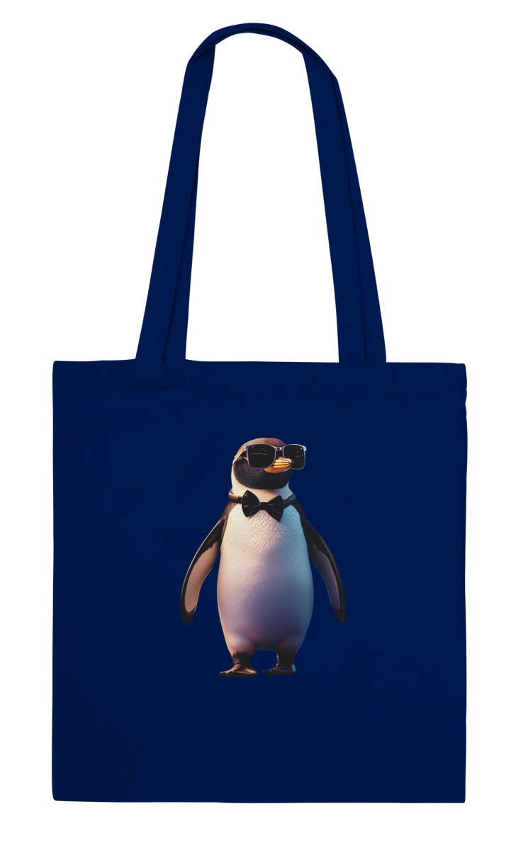 Chic Penguin Bowtie Tote Bag - ROMAG Store