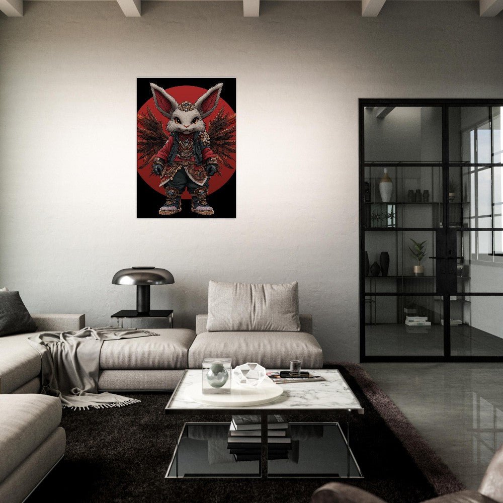 Urban Bunny Warrior Canvas Art - ROMAG Store