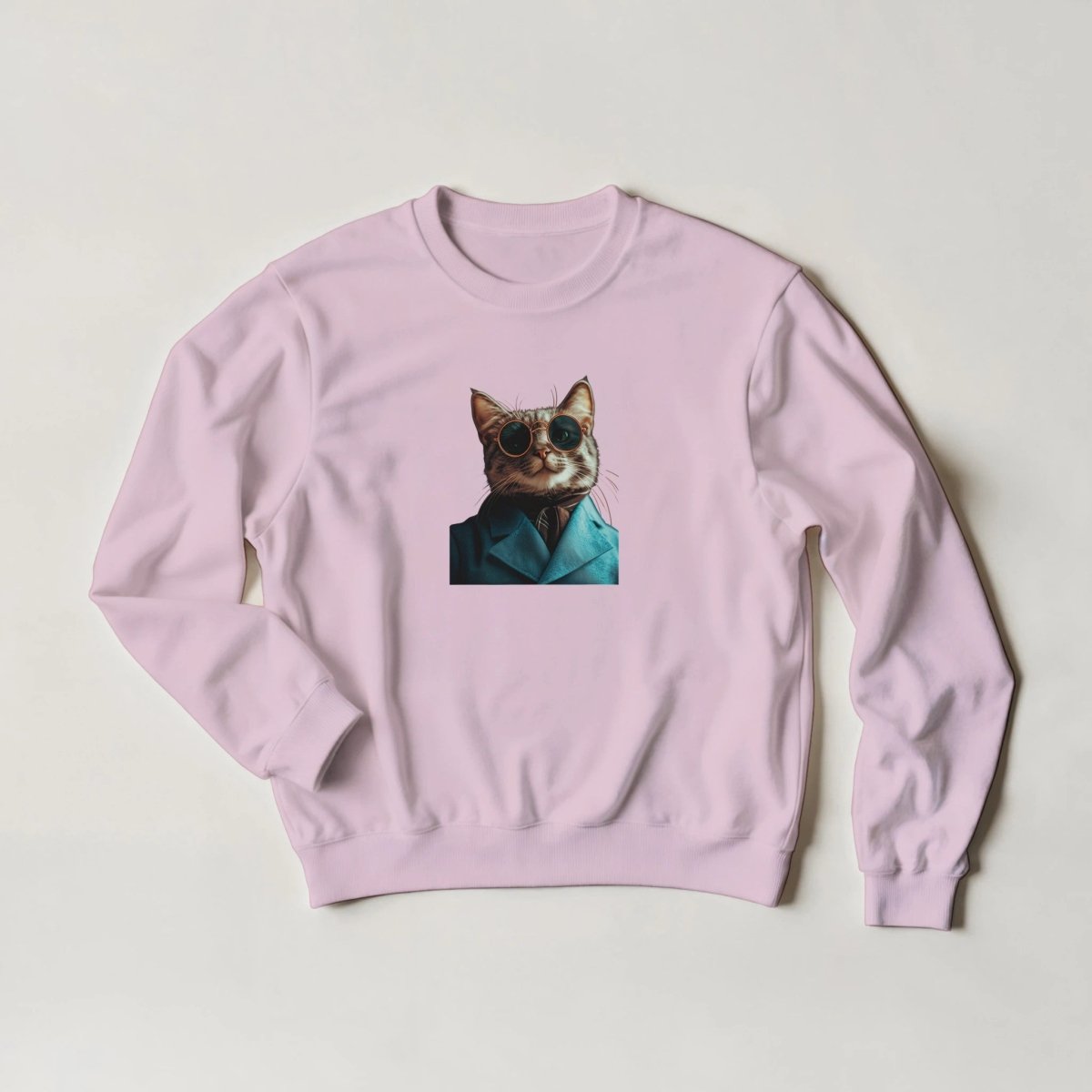 Sophisticated Cat Sweatshirt – Urban Streetwear Style in Your Choice of Six Bold Hues - ROMAG Store