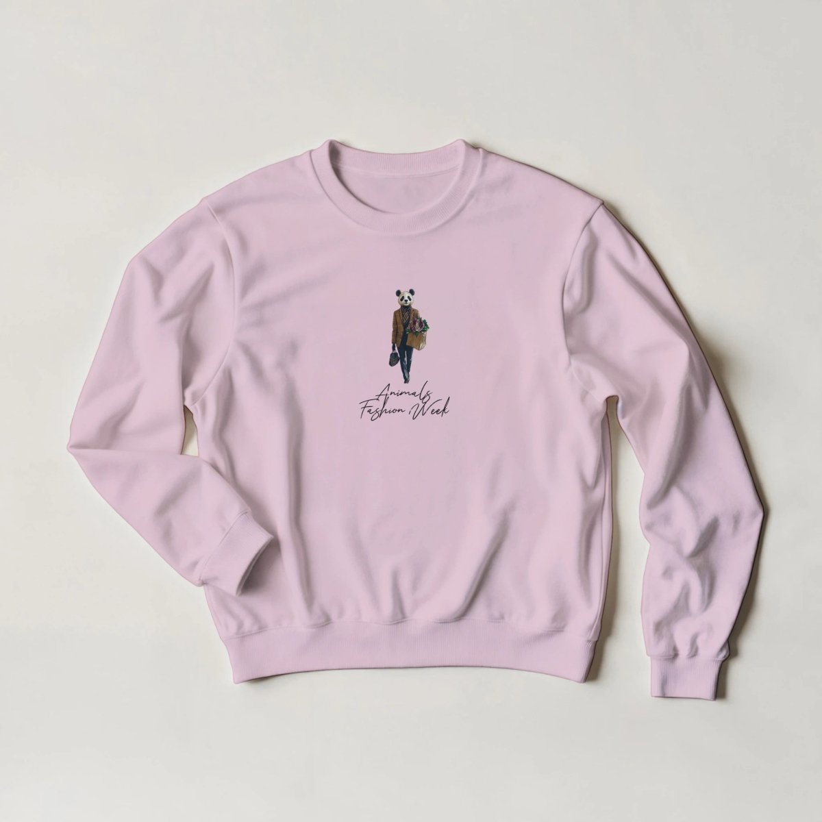 Panda Fashionista Sweatshirt – Chic Streetwear Graphic in Your Choice of Six Hues - ROMAG Store