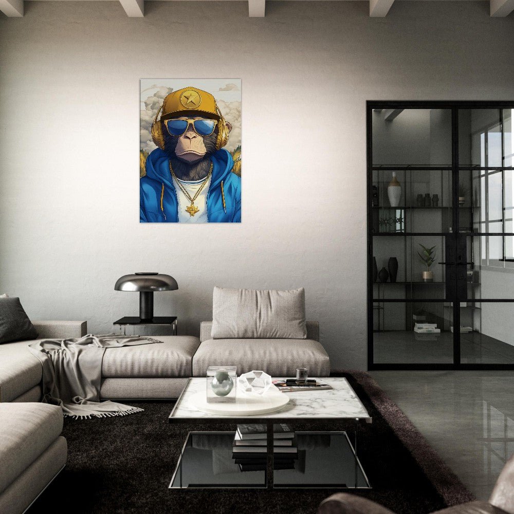 Chimp Cool Canvas Art - ROMAG Store