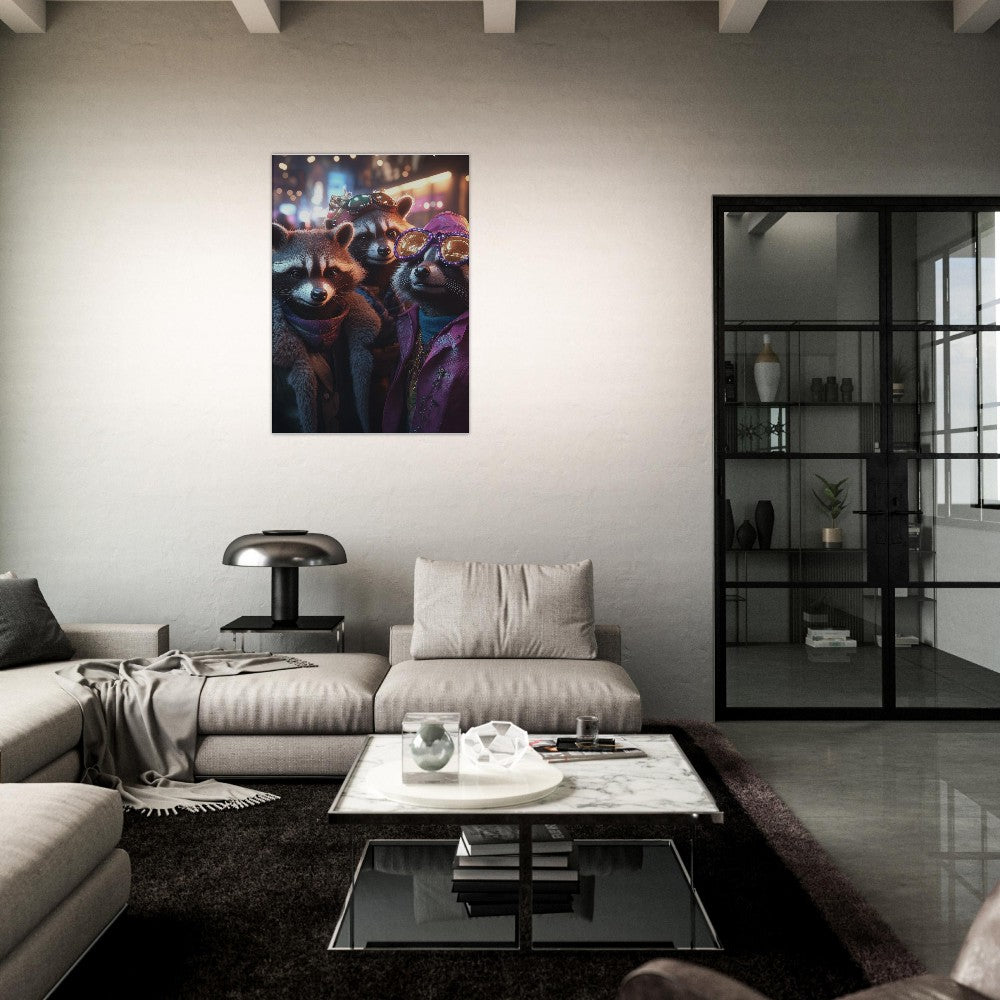 Urban Raccoon Crew Canvas Art - ROMAG Store