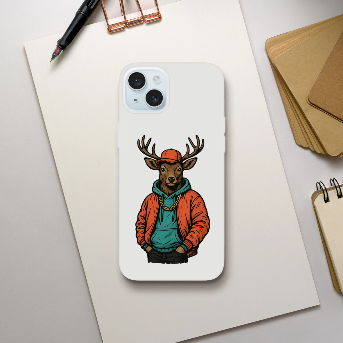 Cool Streetwear Deer iPhone Flexi Case - ROMAG Store