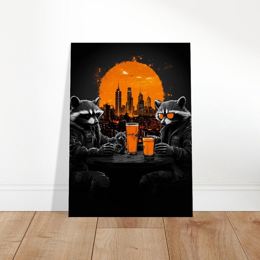 Urban Raccoon Squad Canvas Art - ROMAG Store