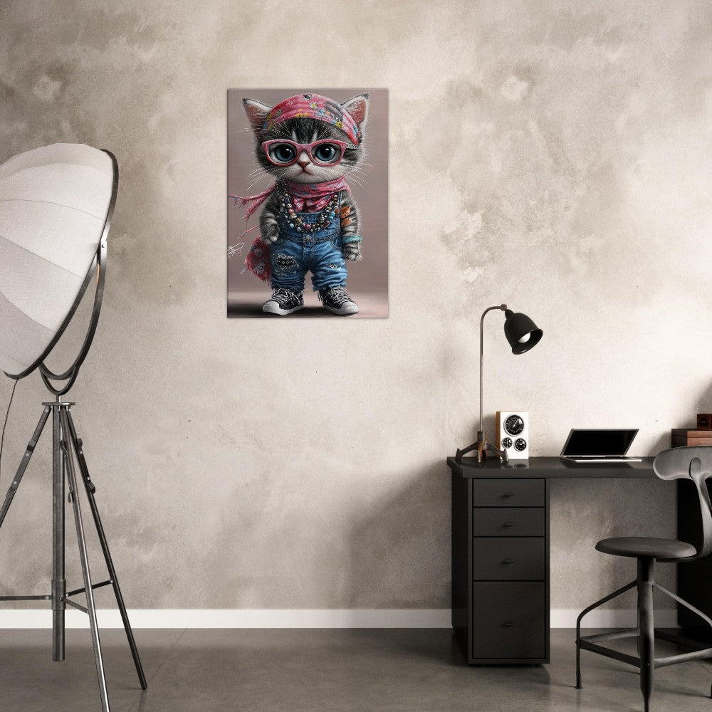 Bohemian Cat Canvas Art - ROMAG Store