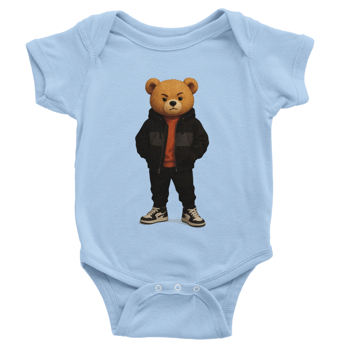 Bear Urban Streetwear Baby Short Sleeve Bodysuit - ROMAG Store