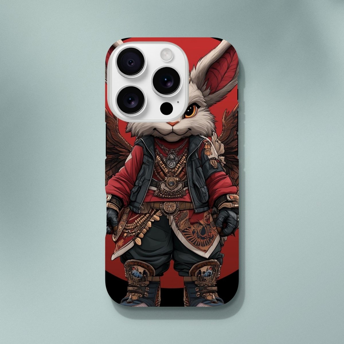 Winged Steampunk Rabbit iPhone Tough Case - ROMAG Store