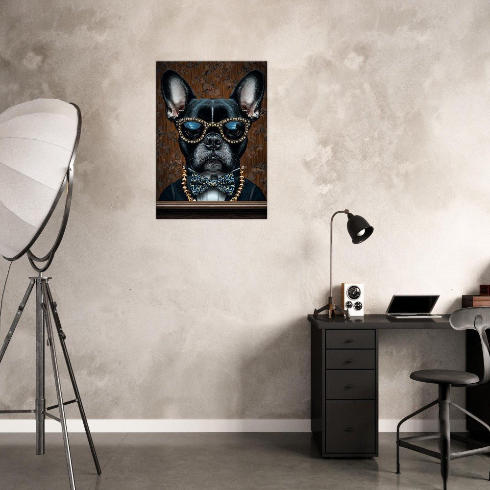 Dapper French Bulldog Canvas Wall Art - ROMAG Store
