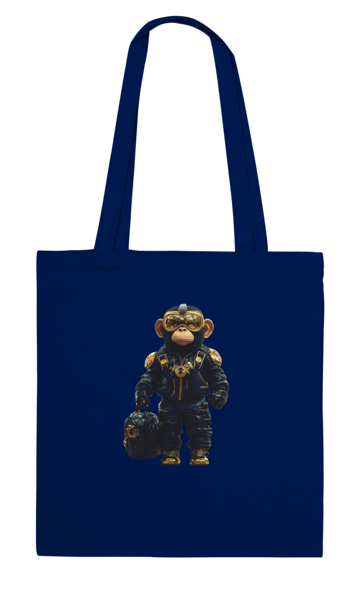 Chimp Commander Gold Goggles Tote Bag - ROMAG Store