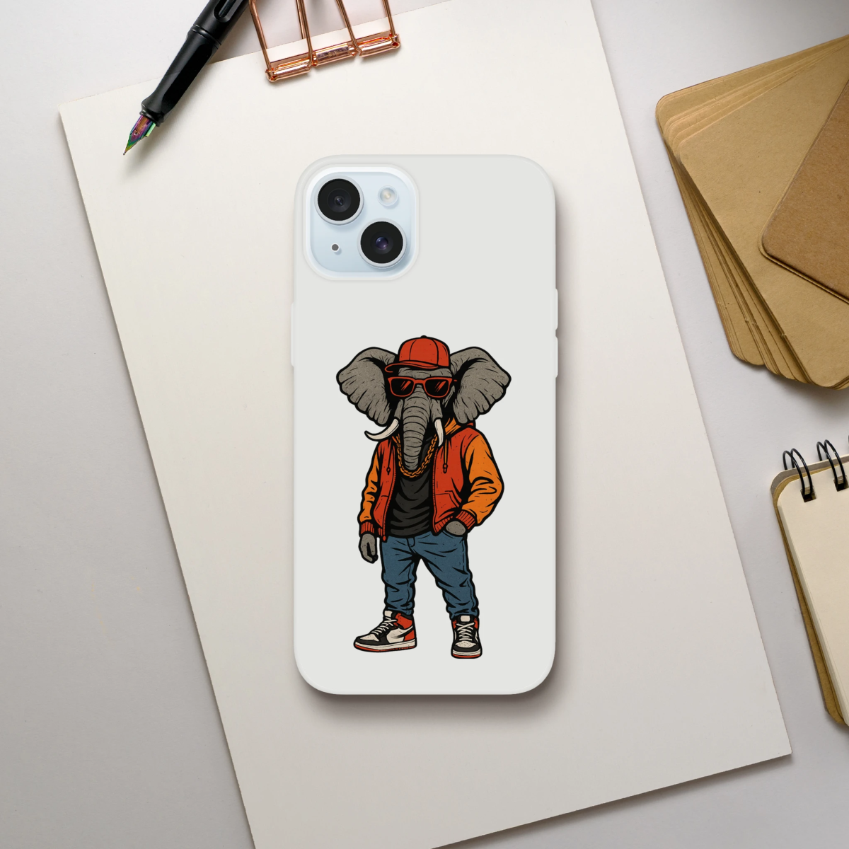 Hip - Hop Elephant iPhone Flexi Case - ROMAG Store