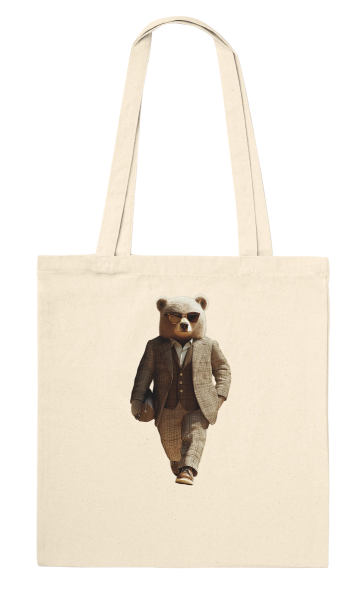 Dapper Bear Street Style Tote Bag - ROMAG Store