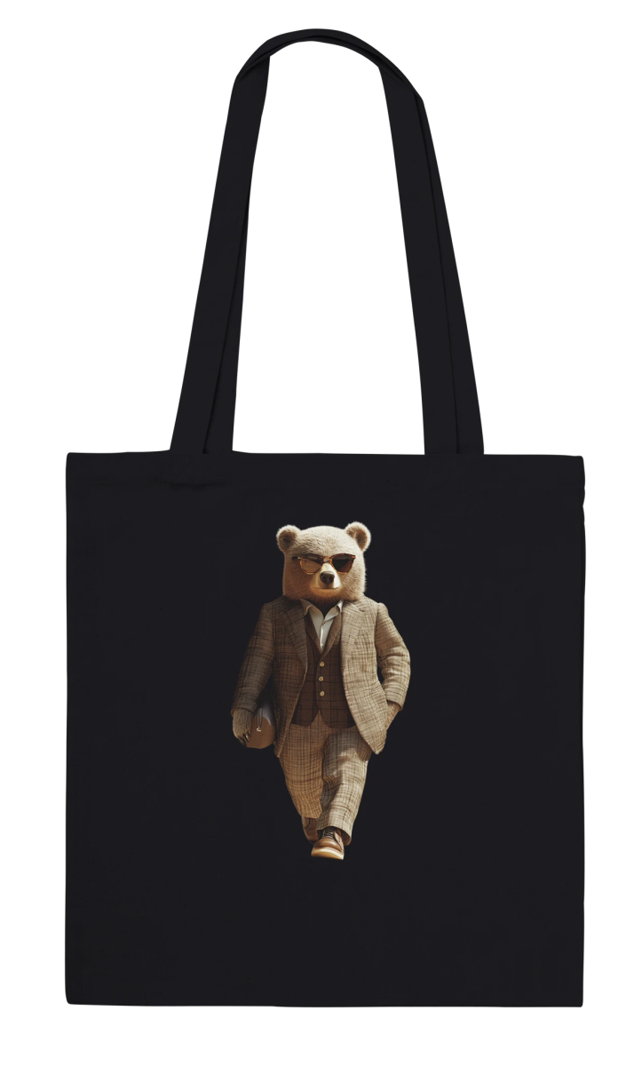 Dapper Bear Street Style Tote Bag - ROMAG Store