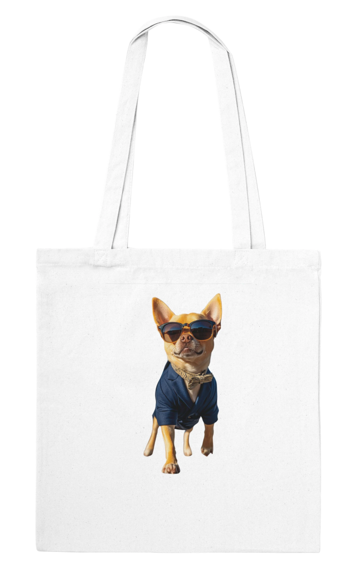 Dapper Chihuahua Dog Tote Bag - ROMAG Store