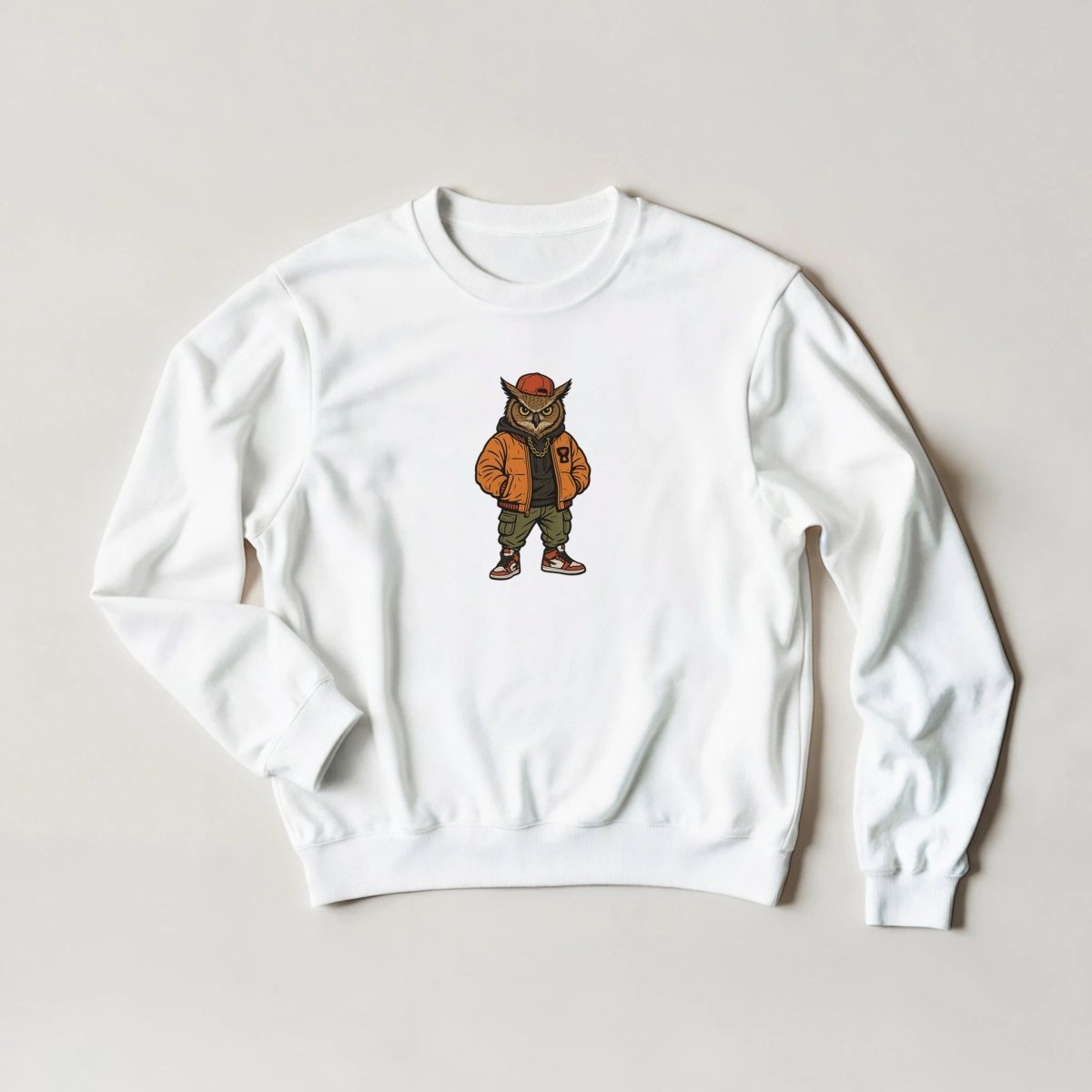 Owl Streetwear Sweatshirt – Urban Rebel Graphic Tee in 6 Colors - ROMAG Store