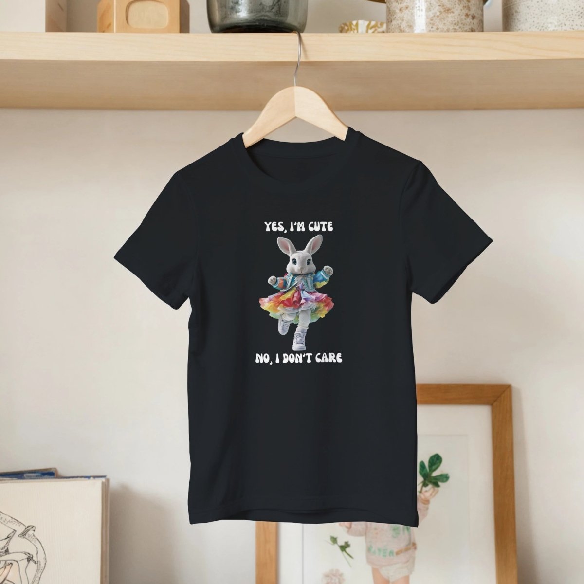 YES, I'M CUTE Rabbit Rainbow Kids T-shirt - ROMAG Store
