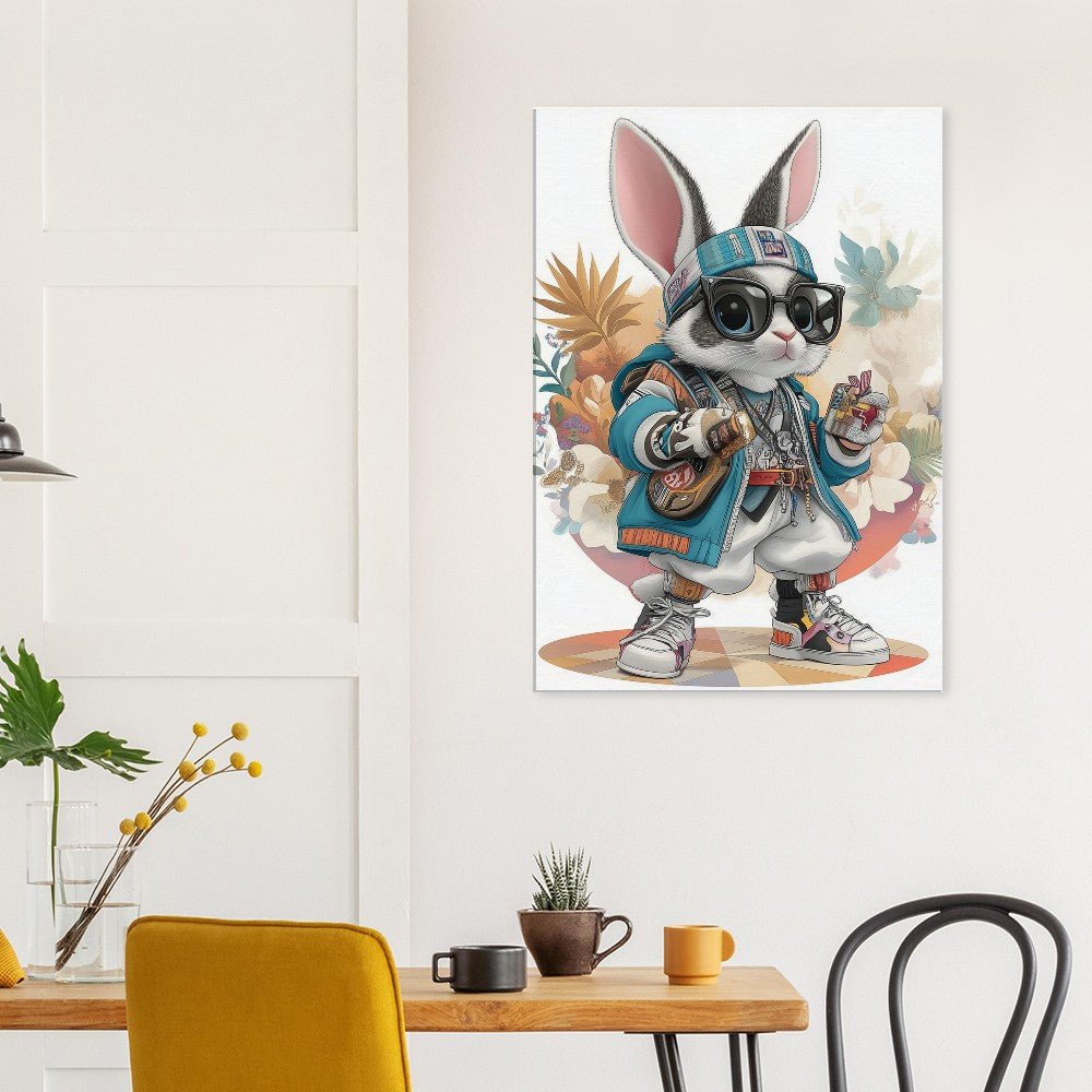 Urban Chic Bunny Canvas Art - ROMAG Store